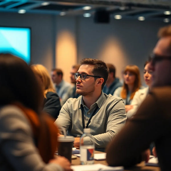 E-Commerce-Unternehmer bei einem Workshop