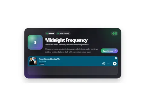 Audiora Embed preview