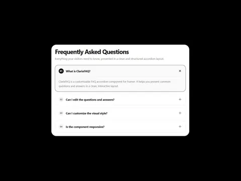 Clarix Faq preview