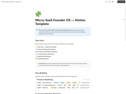 Micro-SaaS Founder OS preview