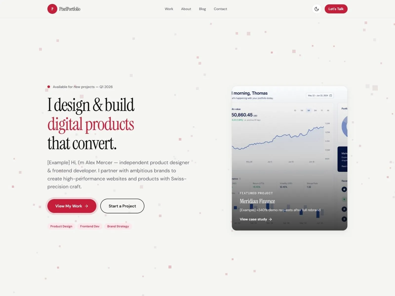 PixelPortfolio preview