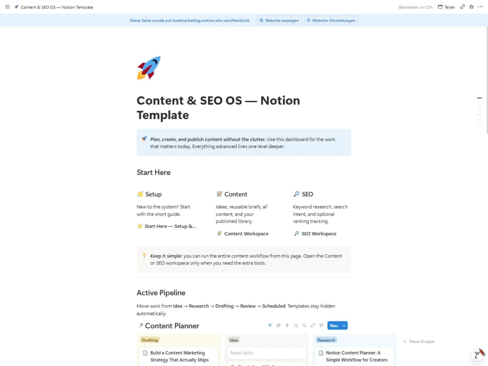 Content & SEO OS preview