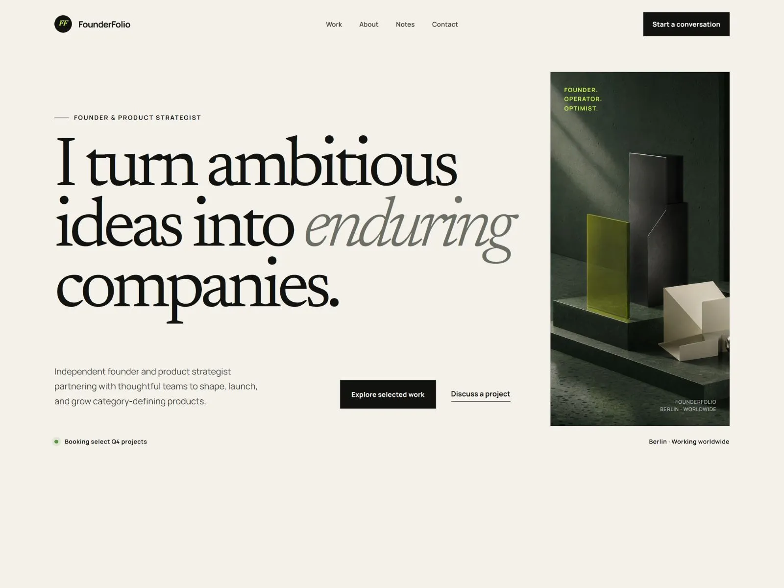 FounderFolio preview