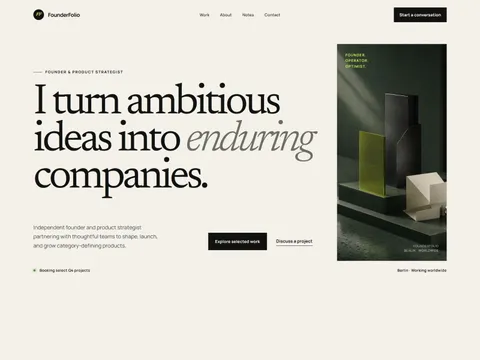 FounderFolio preview