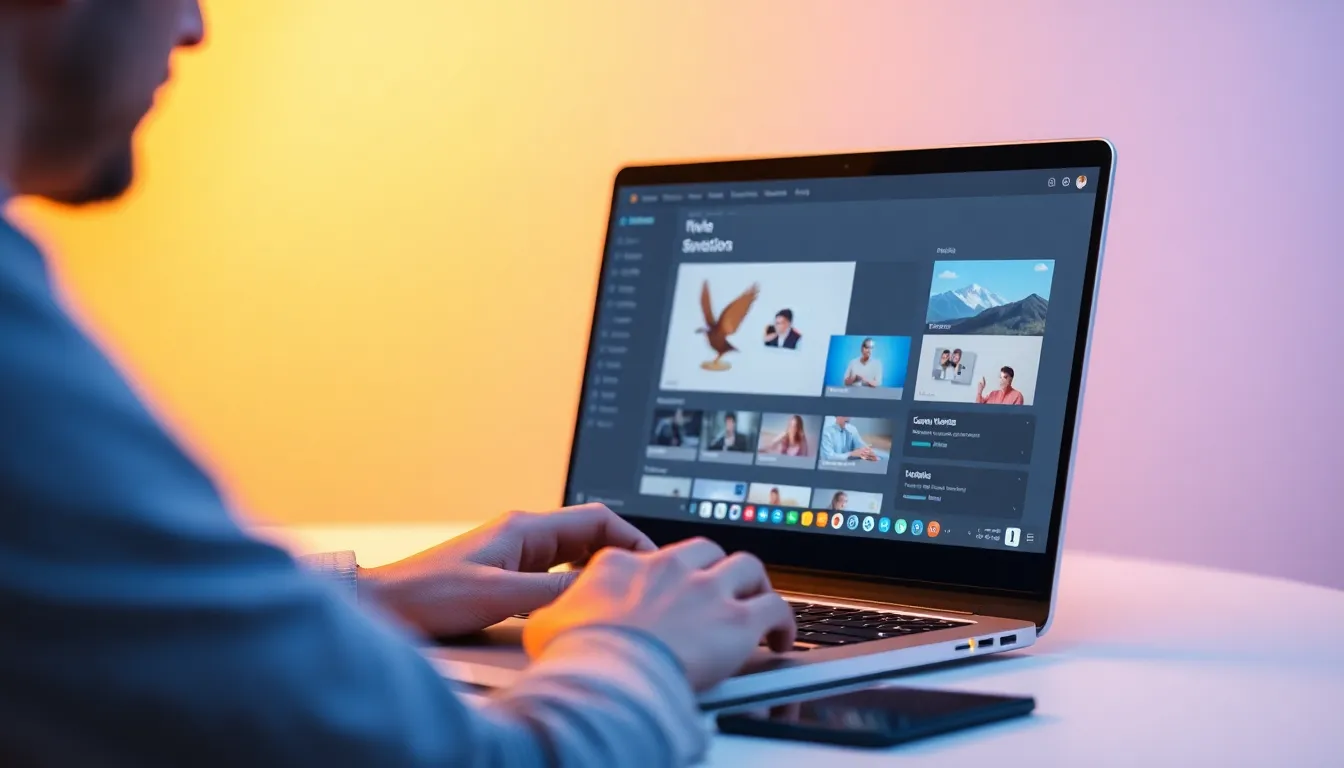 Developer reviewing smooth website navigation animations on a laptop screen