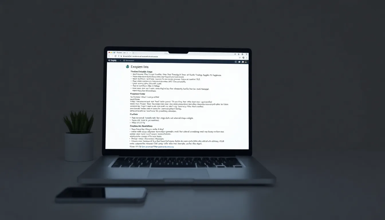Developer reviewing a site error page and broken link report on a laptop