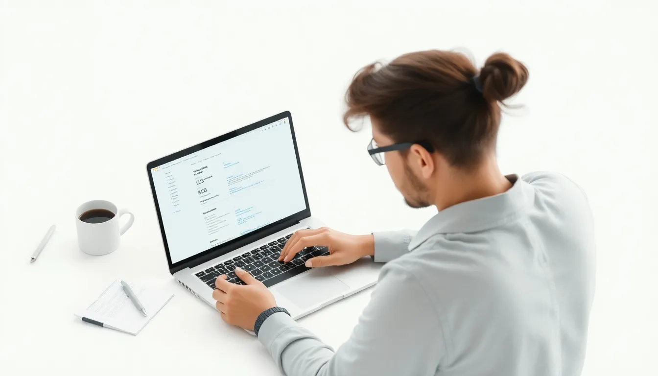 Developer configuring an Astro project on a laptop
