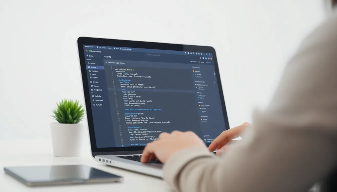 Developer reviewing Astro request flow on a laptop screen