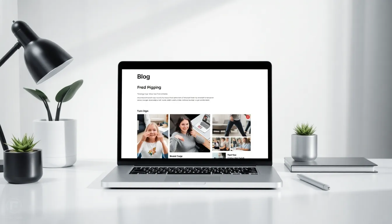Laptop showing a content planning workspace for an Astro blog feed