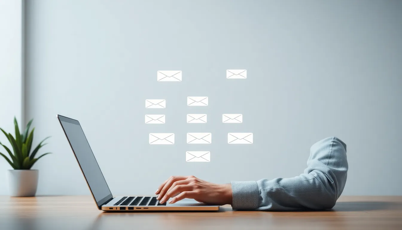 Merchant reviewing ecommerce email automation flows on a laptop