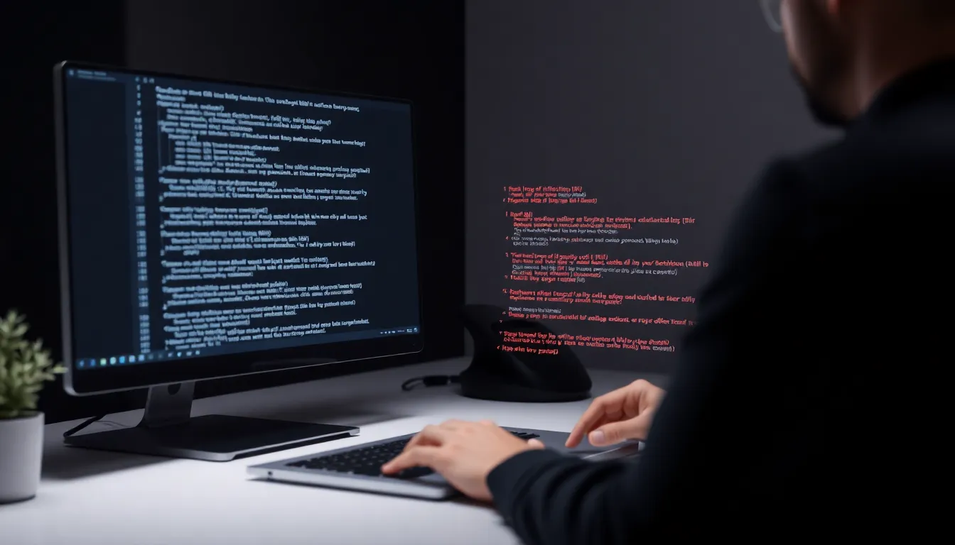 Developer checking hydration mismatch warnings in a browser console on a laptop