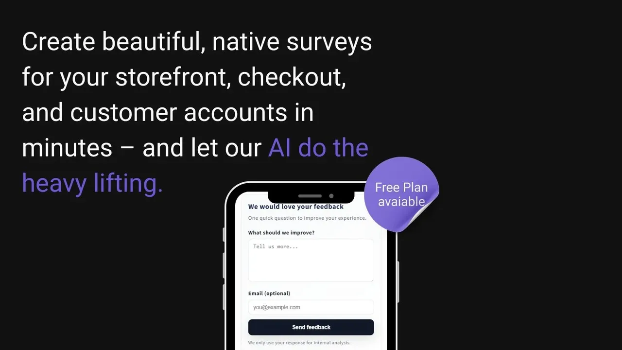 AI Survey Pro free plan overview with response limits and feature tiers