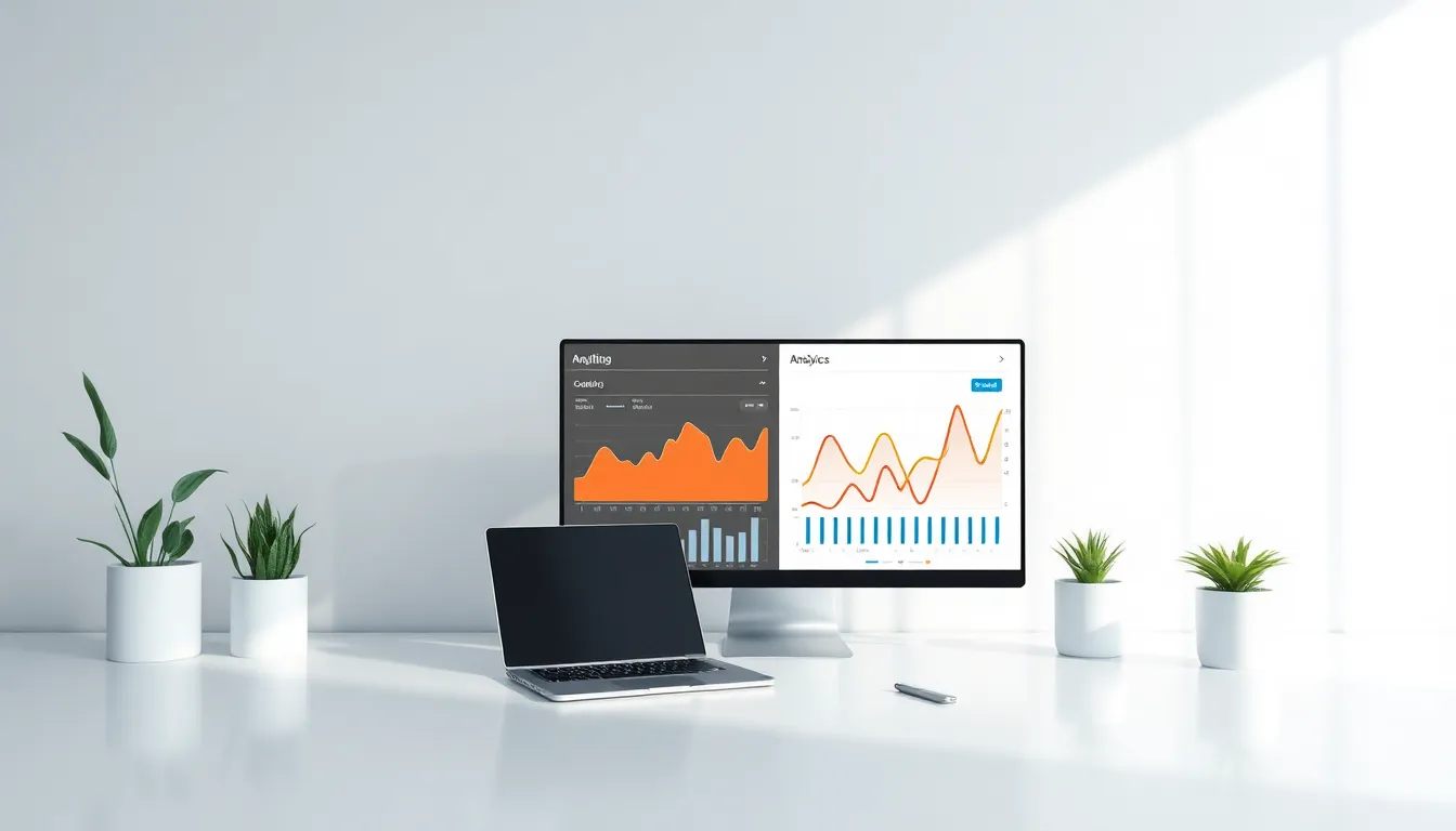 Digital marketing analytics displayed on a computer screen