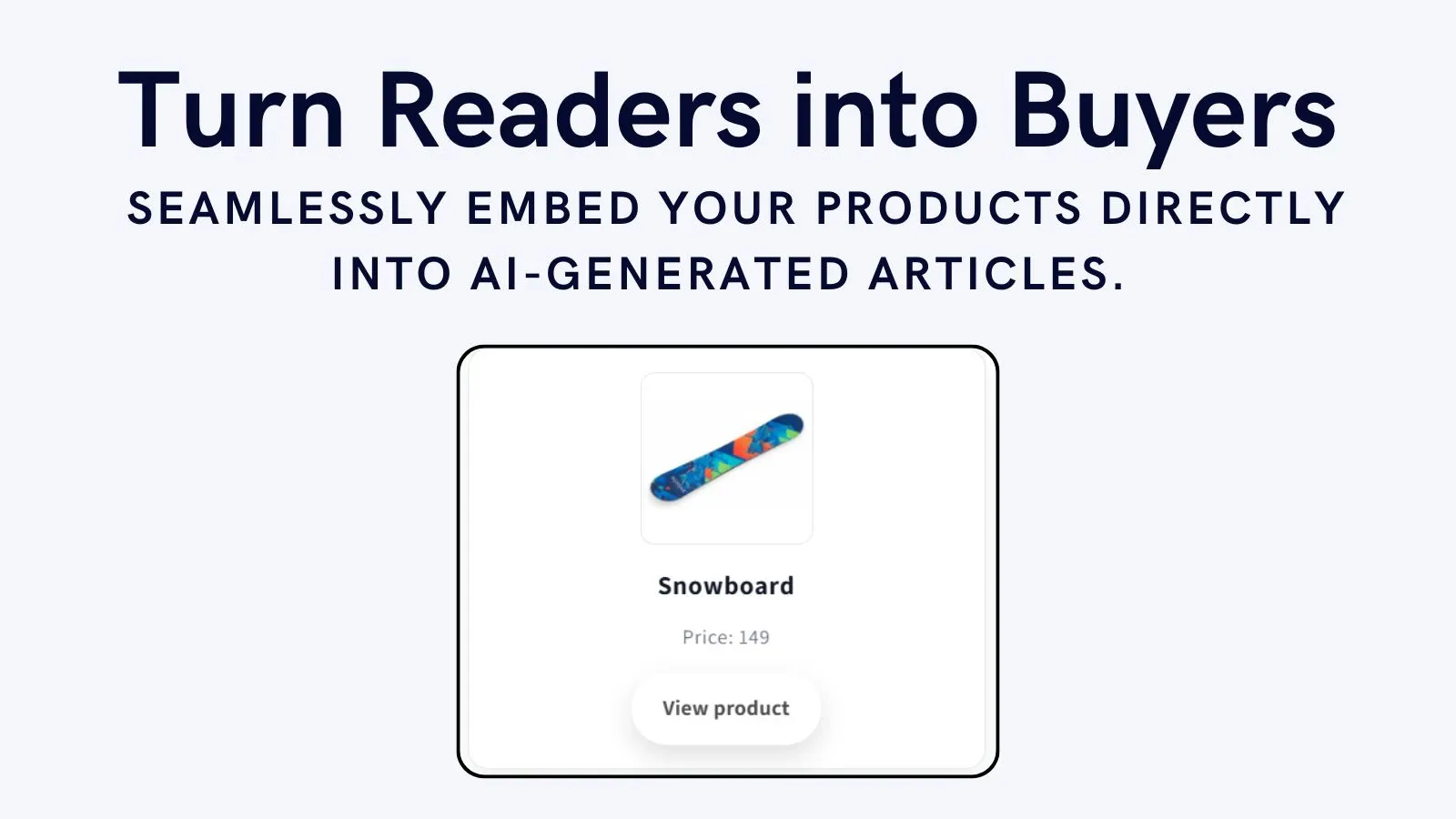 AI SEO Blog Writer feature highlighting how blog readers become buyers