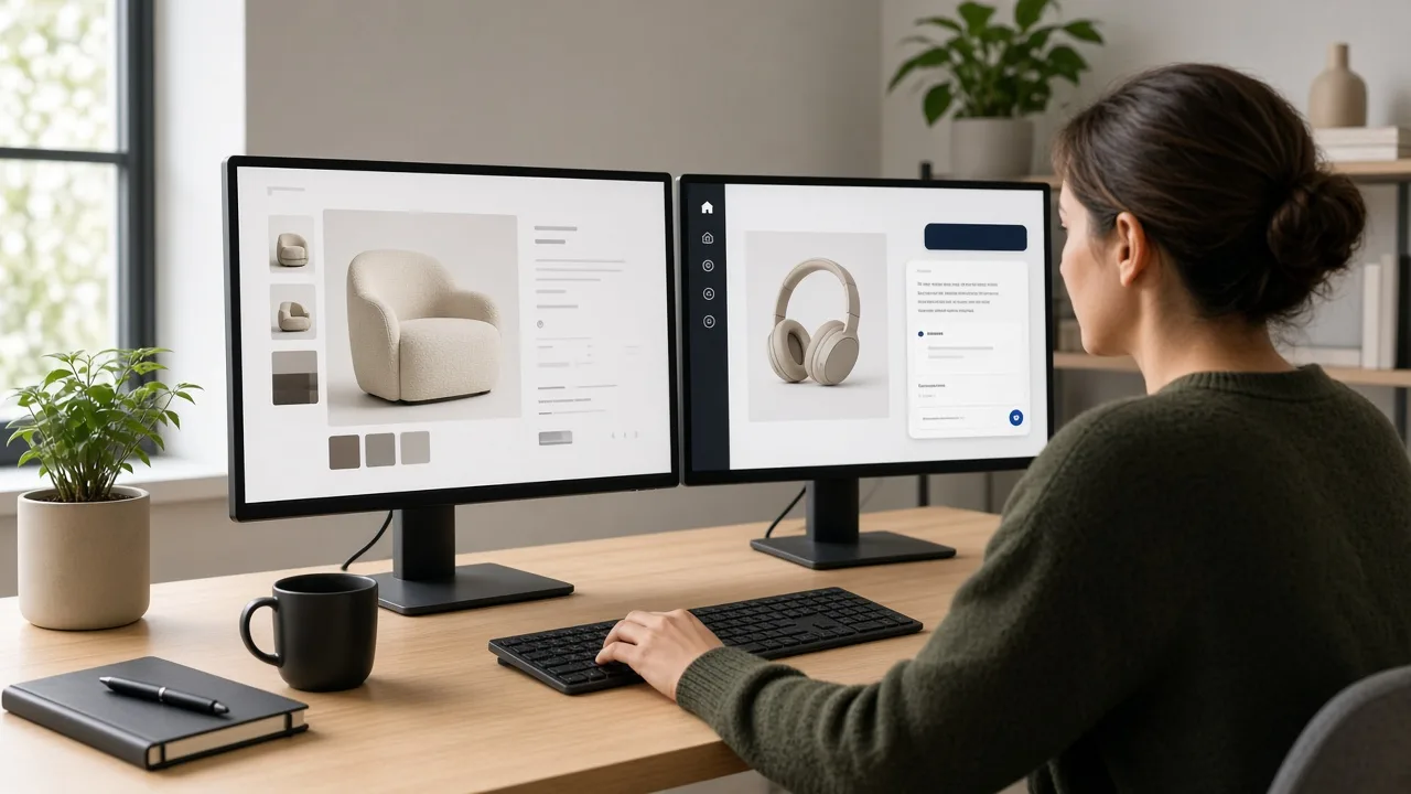 SaaS founder configuring an AI chat widget on a marketing site