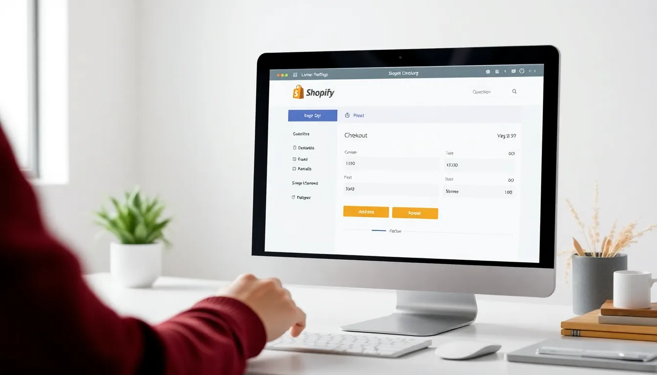 A merchant working on Shopify checkout customization