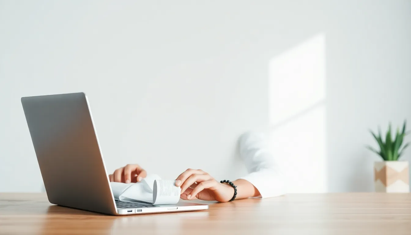 Developer reviewing structured data markup on a laptop