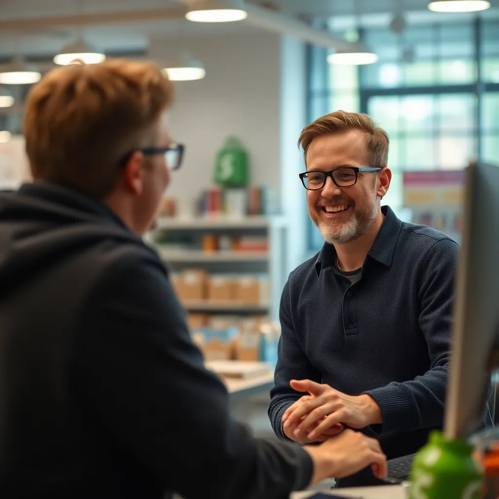 Zufriedener Kunde auf optimierter Website