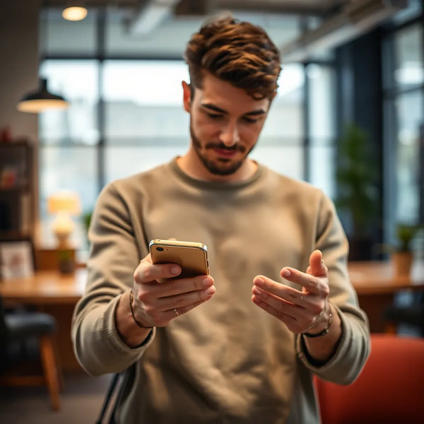 Mobiloptimierte Ansicht eines Online-Shops auf einem Smartphone