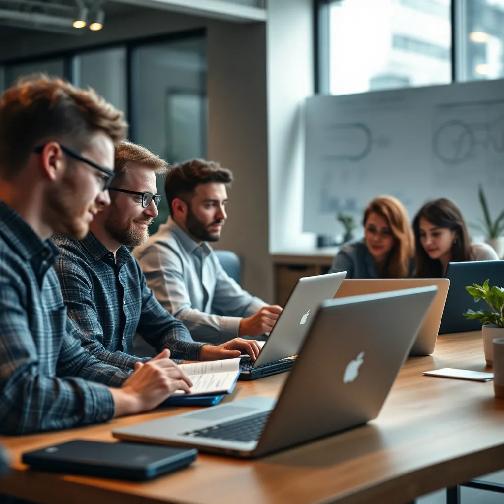 E-Commerce-Team arbeitet an einem internen Firmen-Wiki